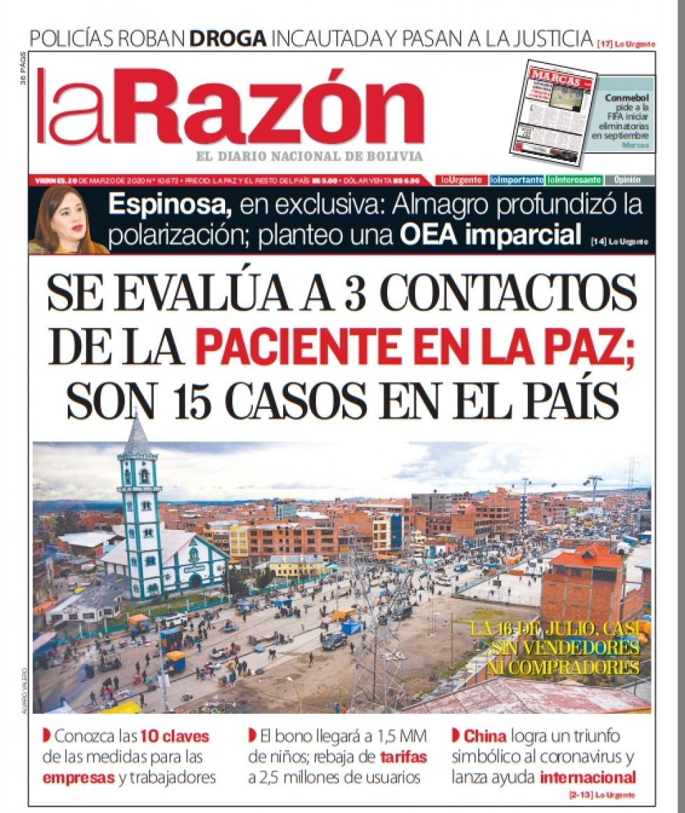 La Razón, La Paz.