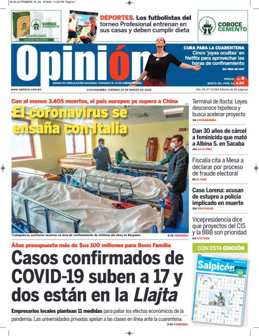 Opinión, Cochabamba.