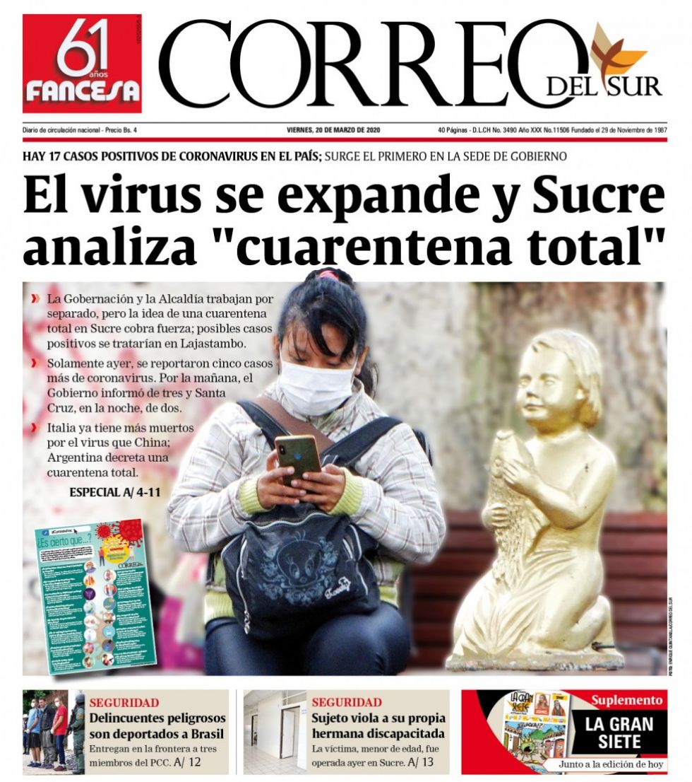 Correo del Sur, Sucre.