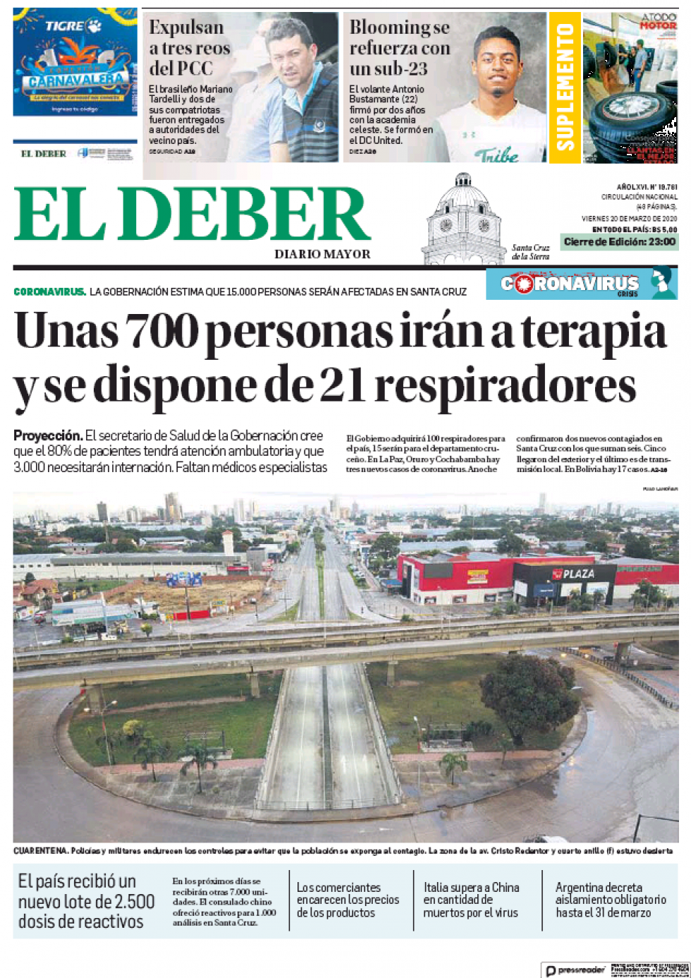 El Deber, Santa Cruz.