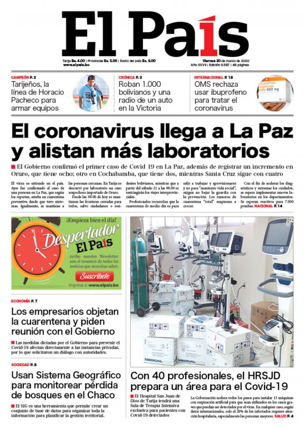 El País, Tarija.