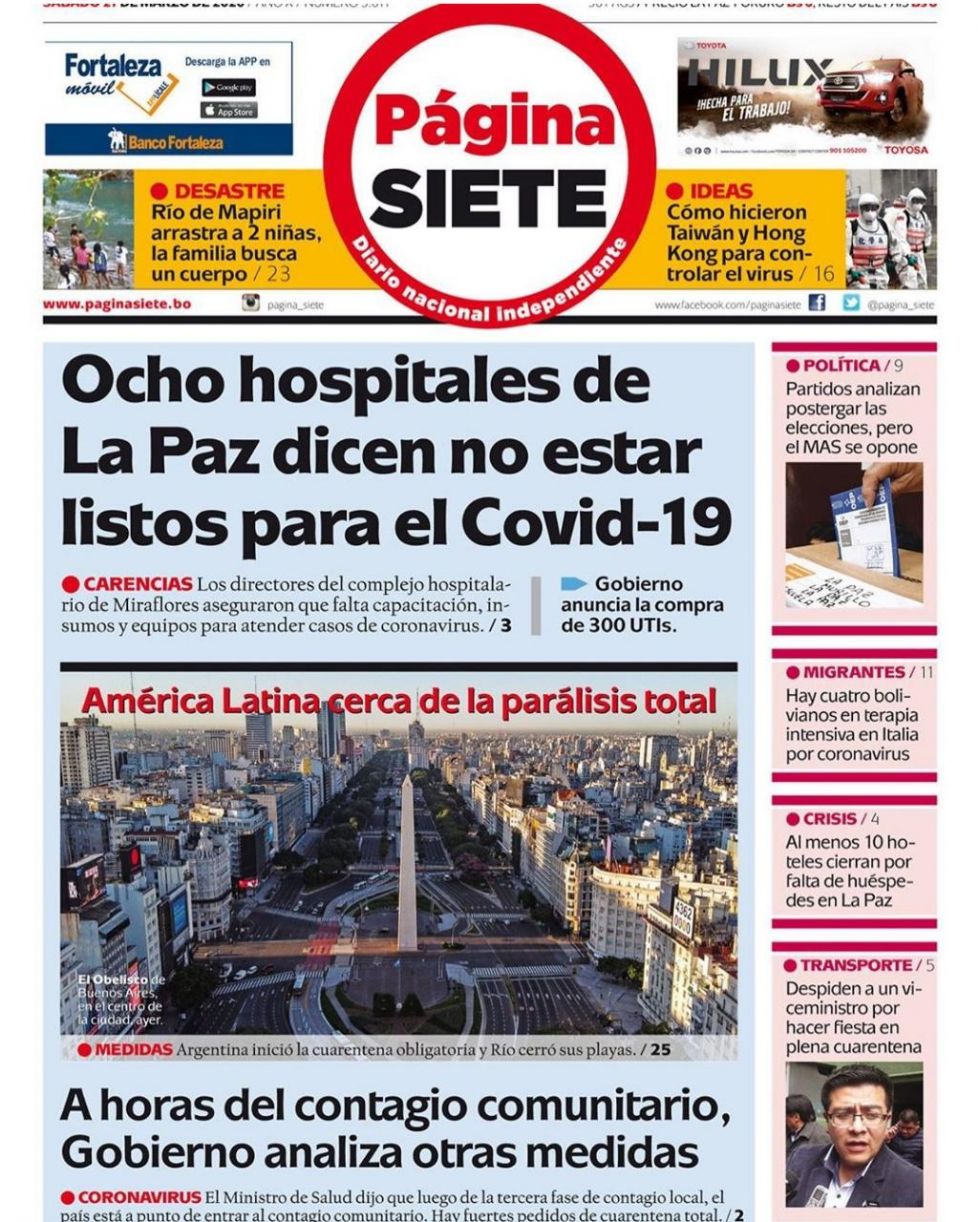 Página Siete, La Paz.