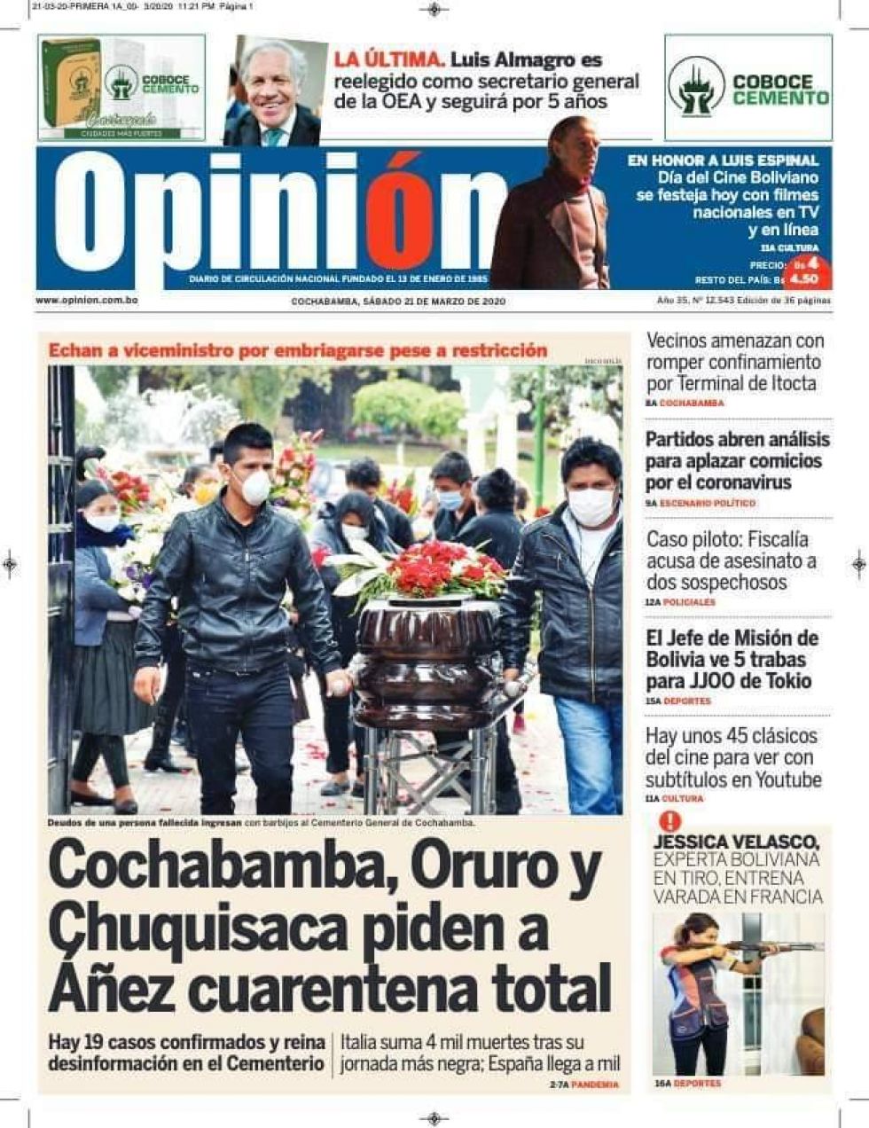 Opinión, Cochabamba.