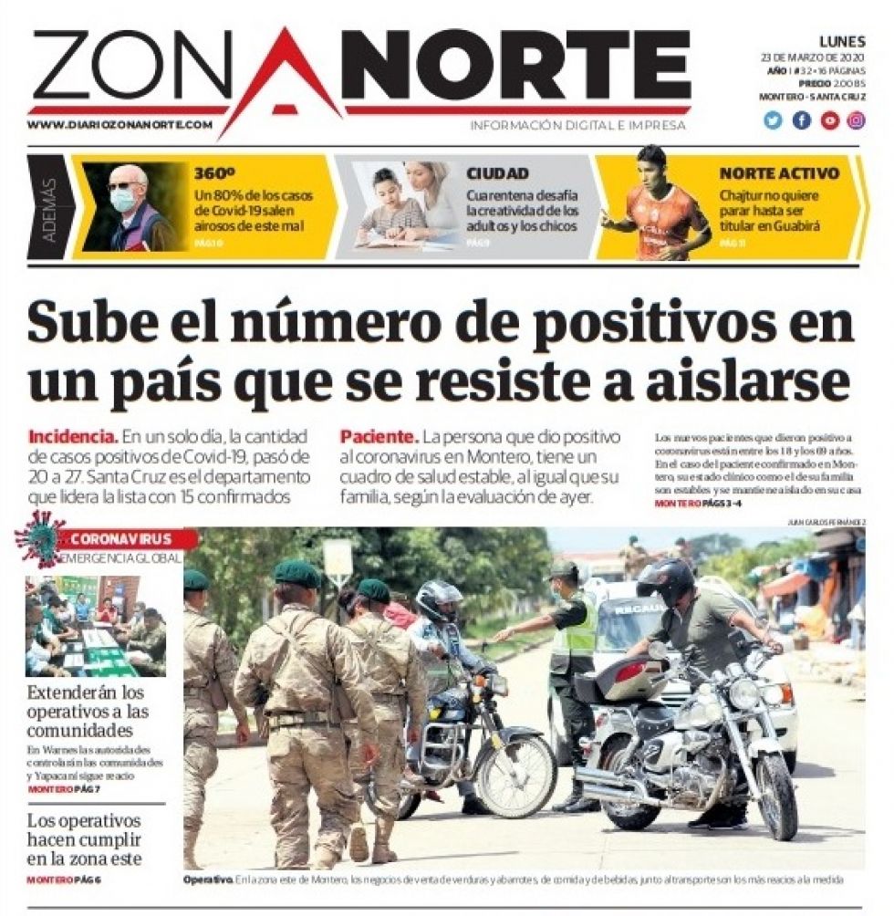 Zona Norte, Montero, Santa Cruz.