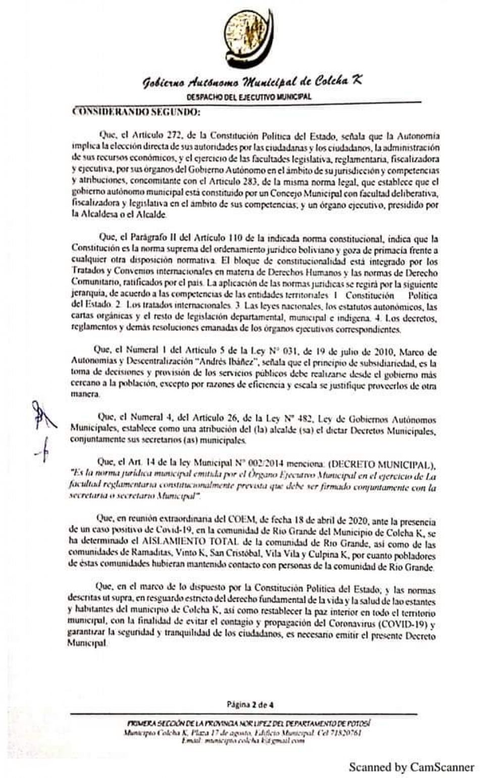 Emitieron documentos expresando su determinación.
