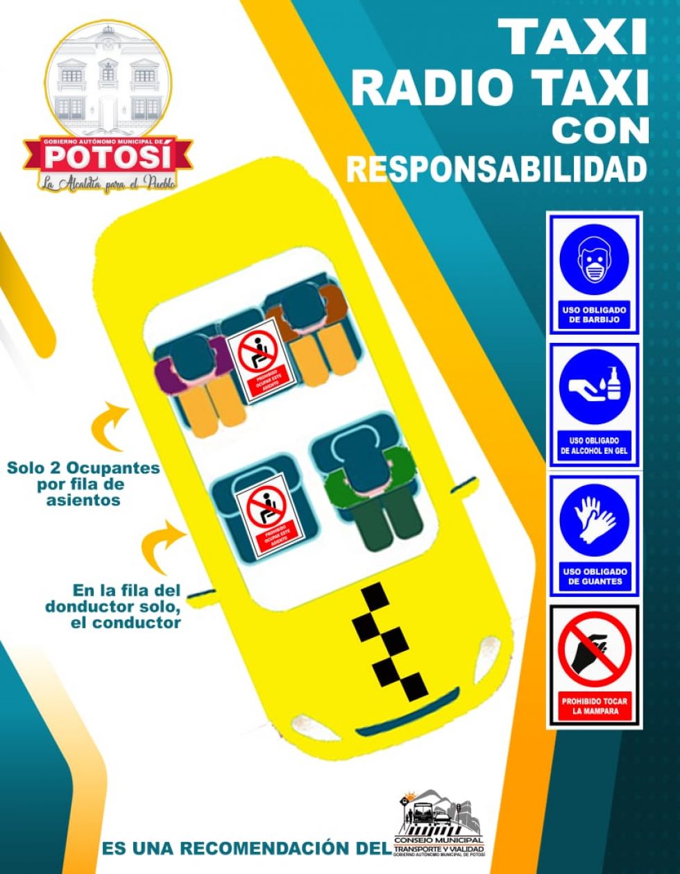 Trabajan en la difusión de estos mensajes para el uso del transporte público. FOTO GAMP