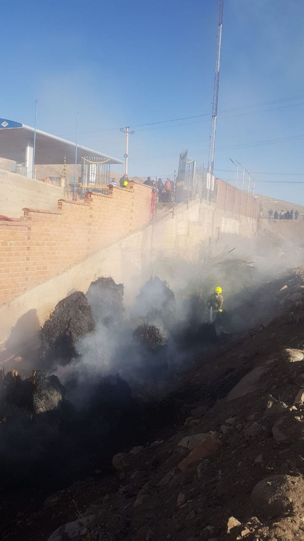 Los uniformados acudieron al lugar.