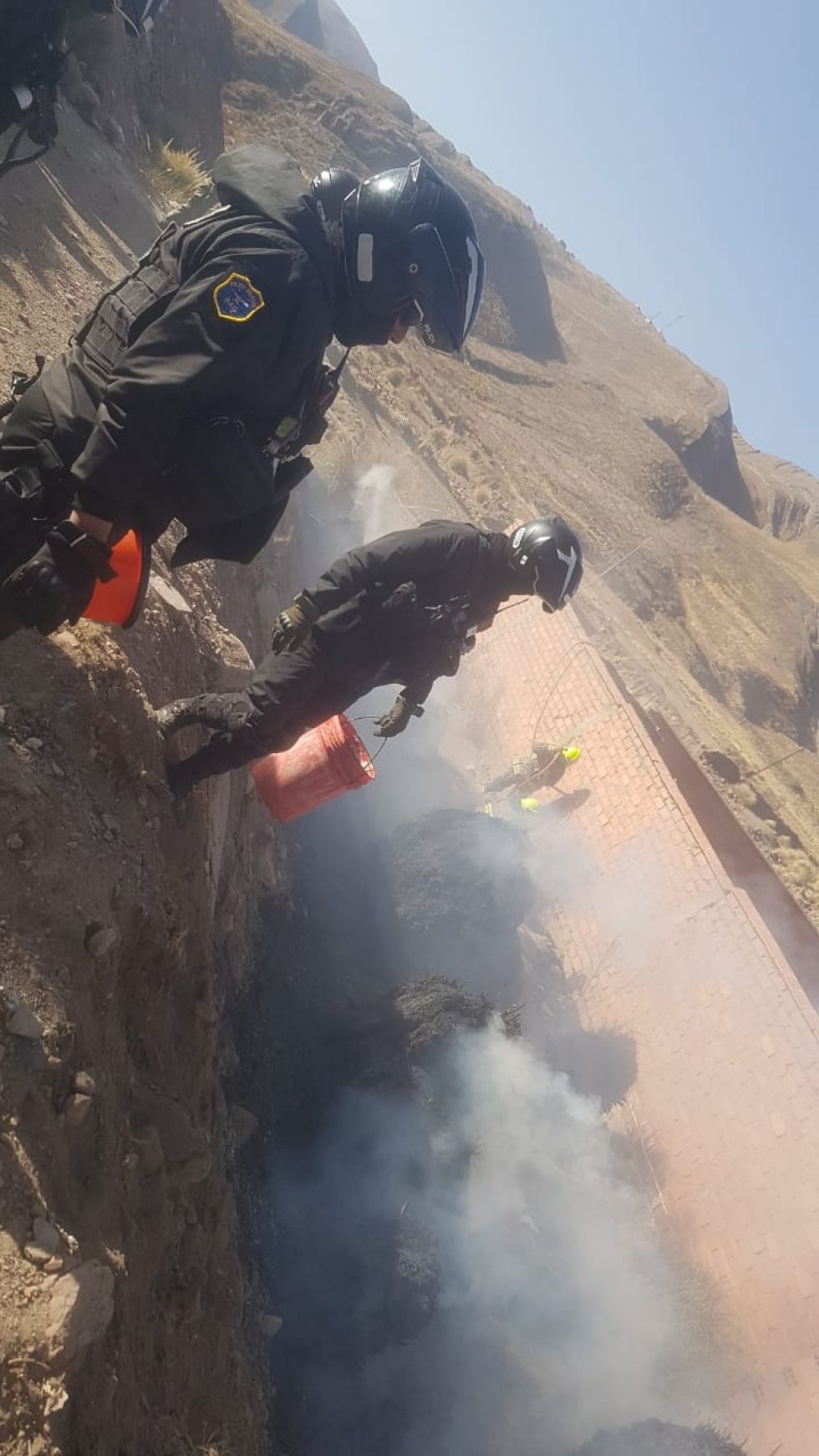 Los uniformados acudieron al lugar.
