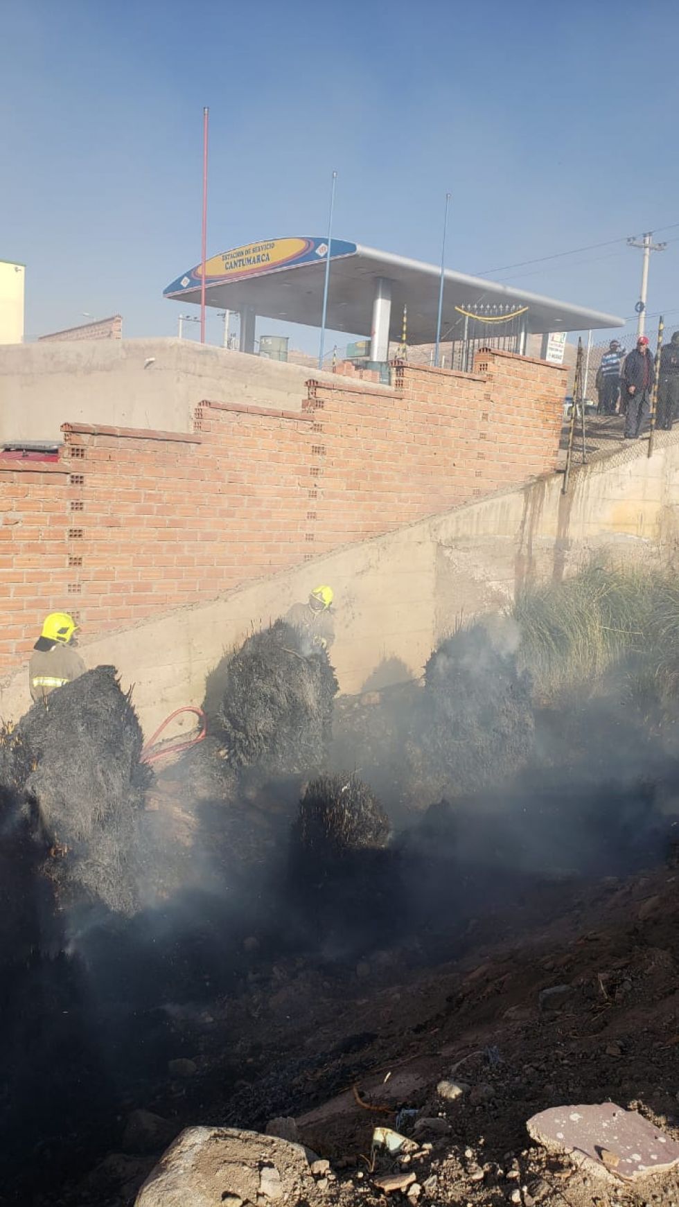 Los uniformados acudieron al lugar.