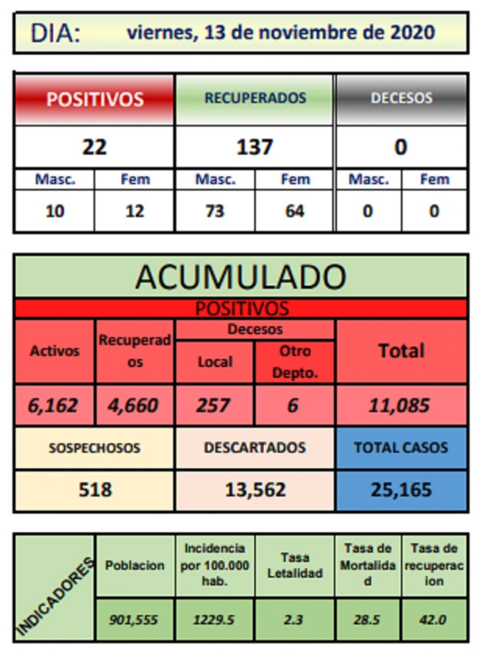 Reporte departamental del Sedes Potosí