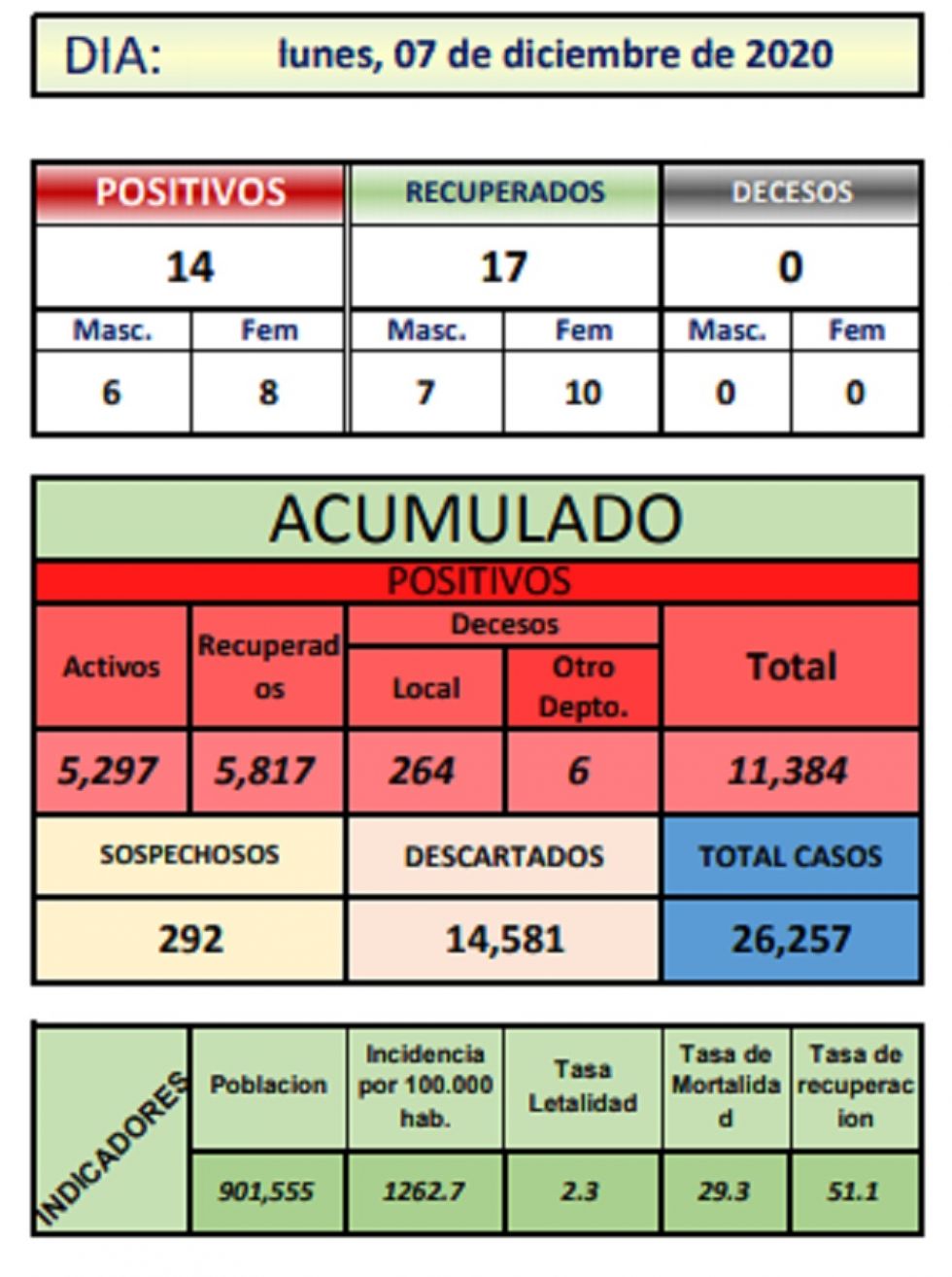 Reporte departamental del Sedes Potosí