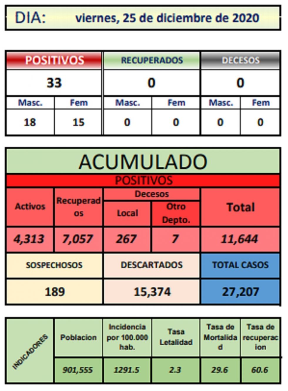 Reporte departamental del Sedes Potosí