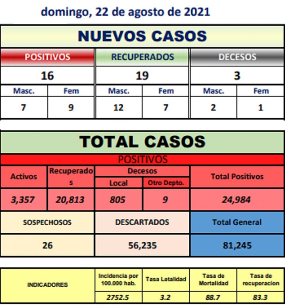 Reporte departamental del Sedes Potosí