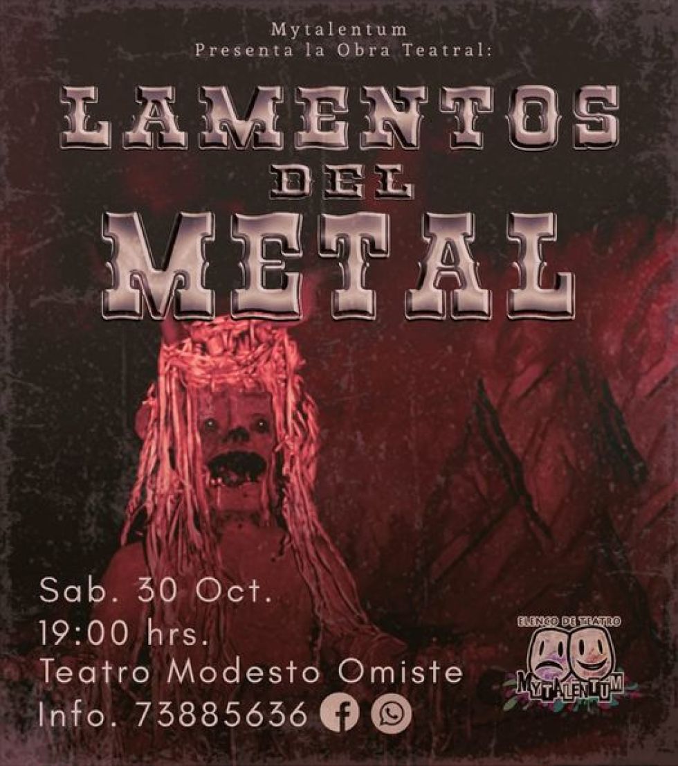 La obra se presentará este 30 de octubre a las 19:00 en el Teatro Modesto Omiste.