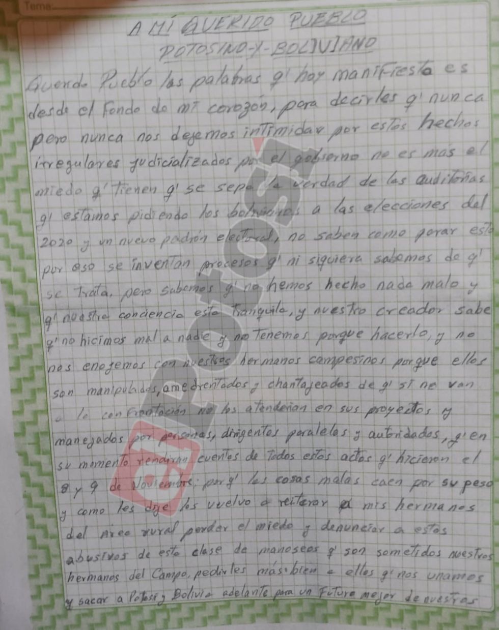 La carta.