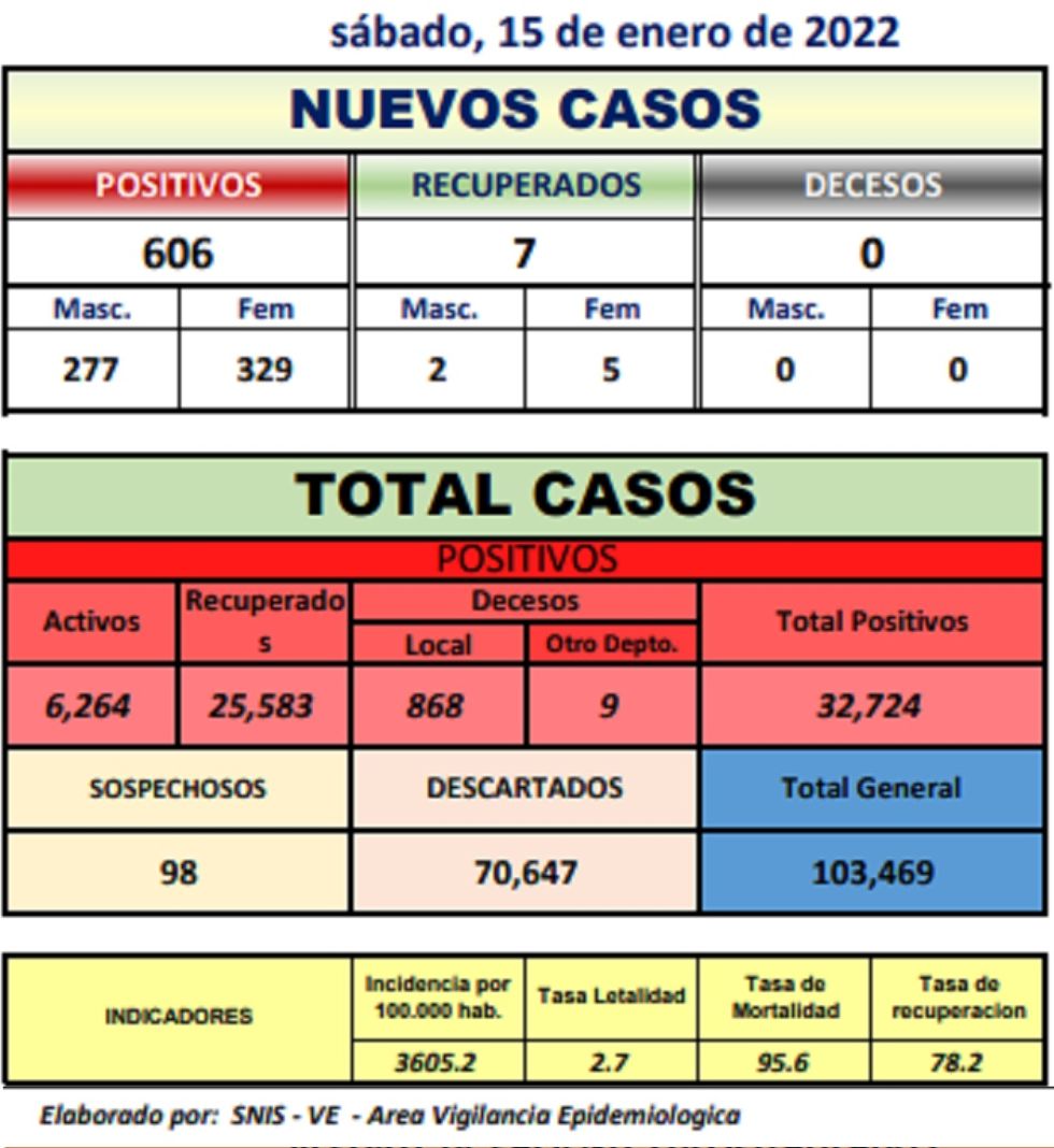 Reporte departamental del Sedes Potosí