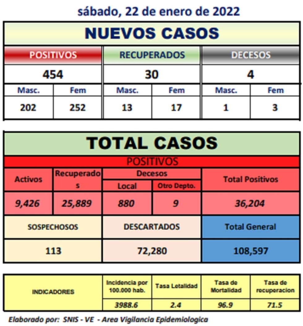 Reporte departamental del Sedes Potosí