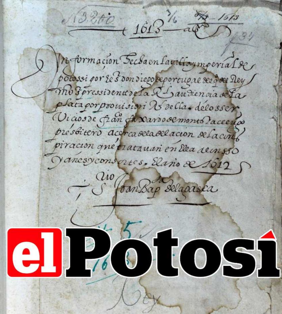 Carátula del manuscrito que se encuentra en el ABNB.