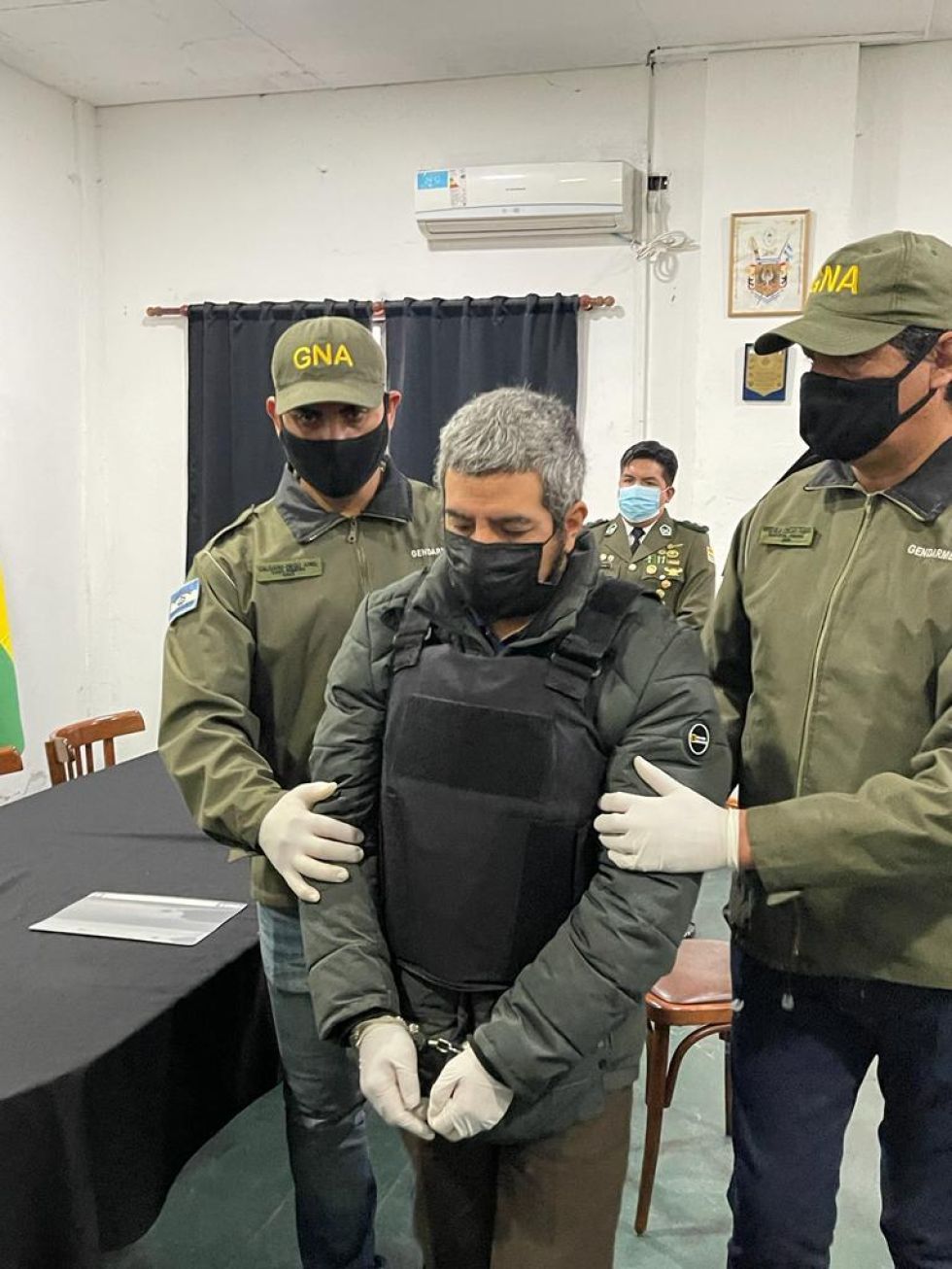 La entrega a la Policía Boliviana.