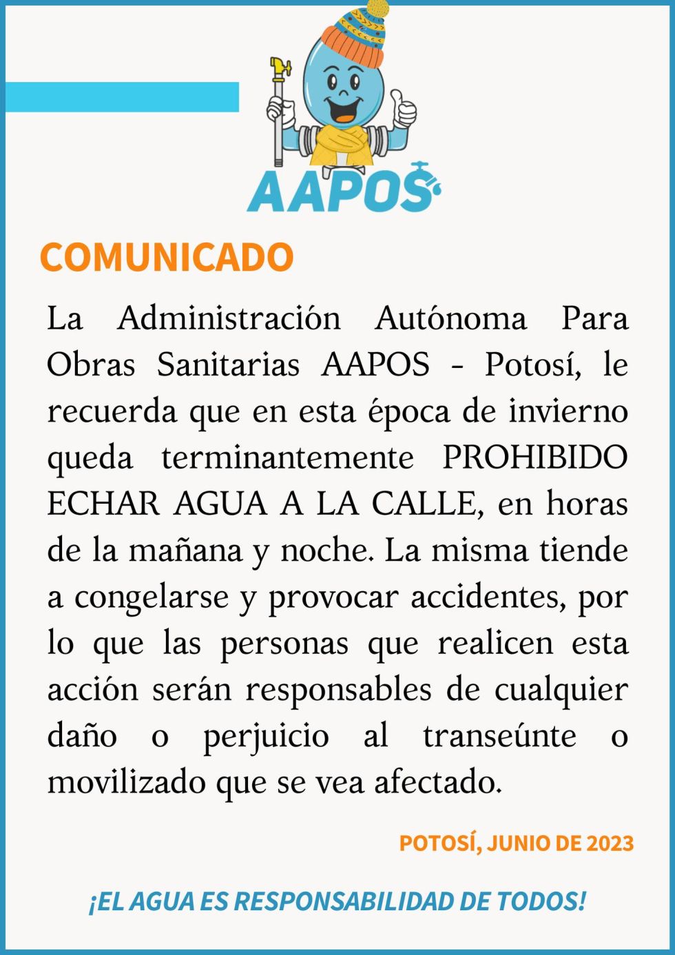 El comunicado de Aapos.