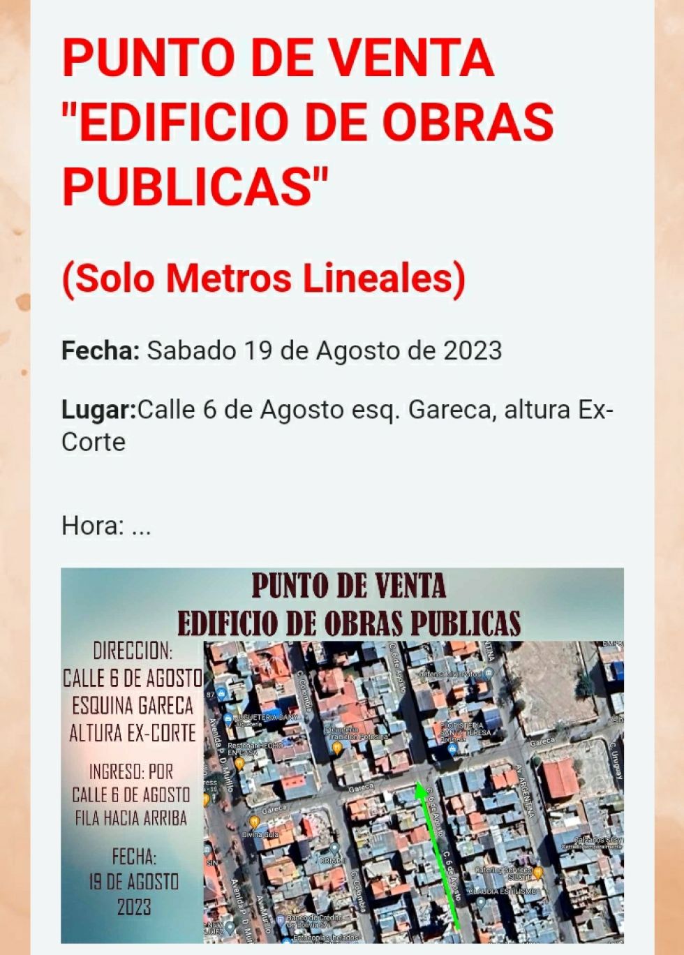 Información publicada por el GAMP