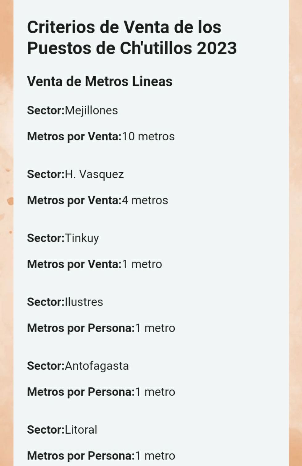 Información publicada por el GAMP