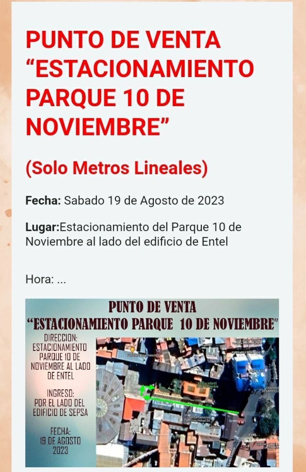 Información publicada por el GAMP
