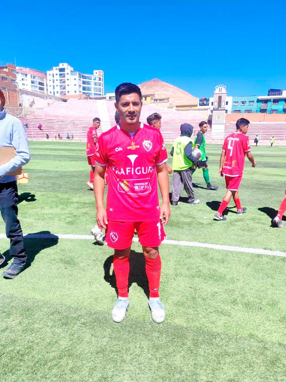 El autor del gol para Independiente Unificada, Josué Antonio Guerra.