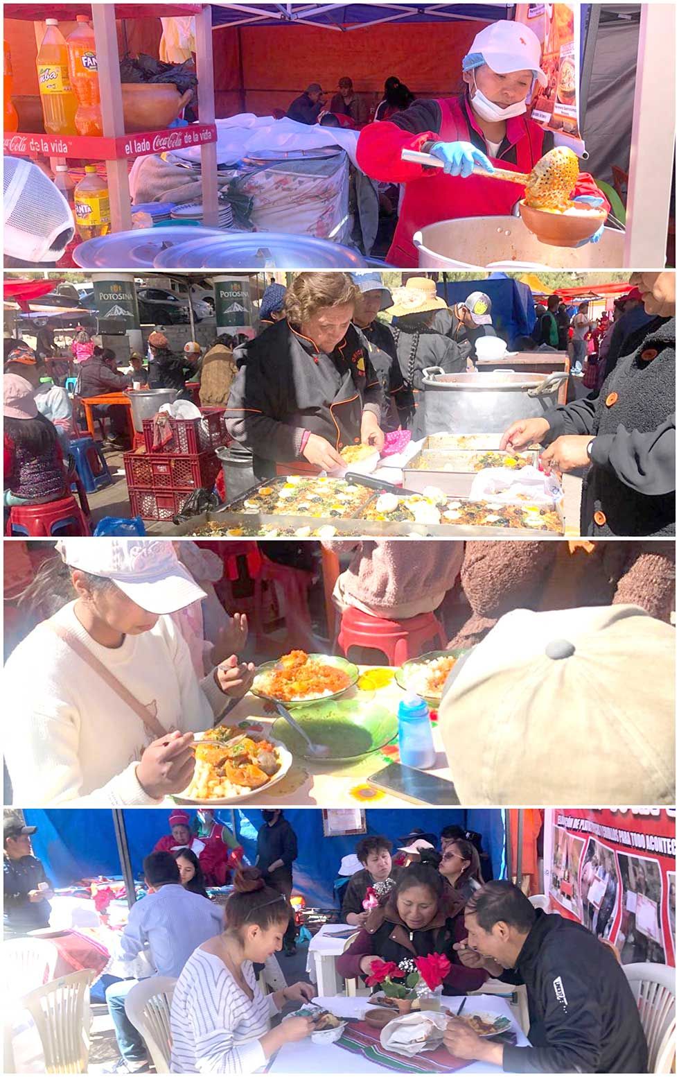 La oferta fue variada en la feria gastronómica por Ch'utillos.
