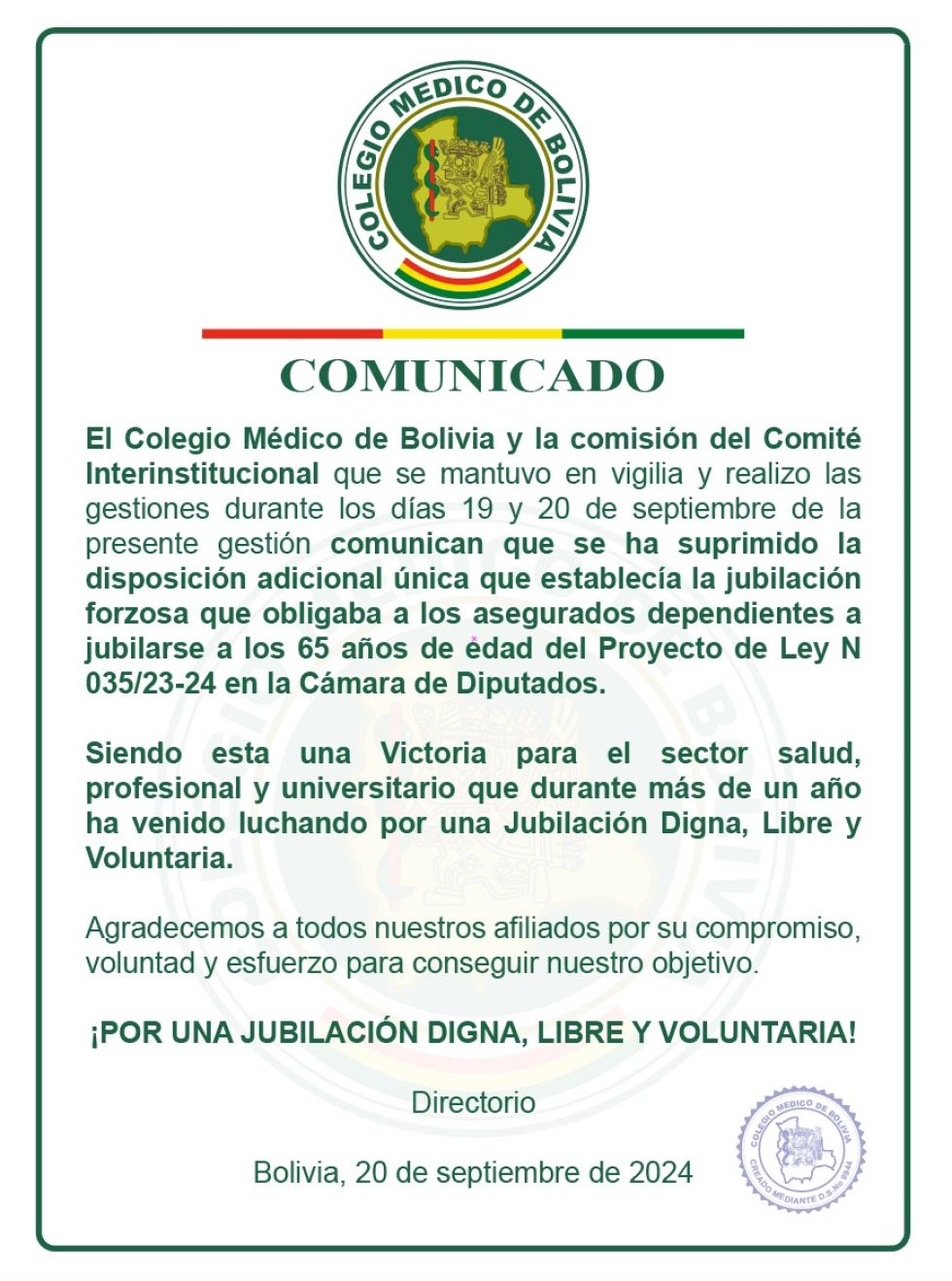Pronunciamientos del sector tras la aprobación
