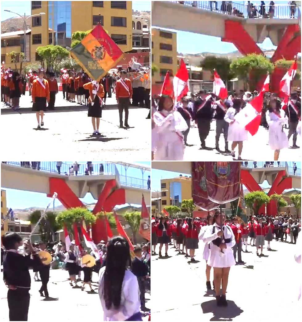 La bandera potosina fue portada con orgullo.