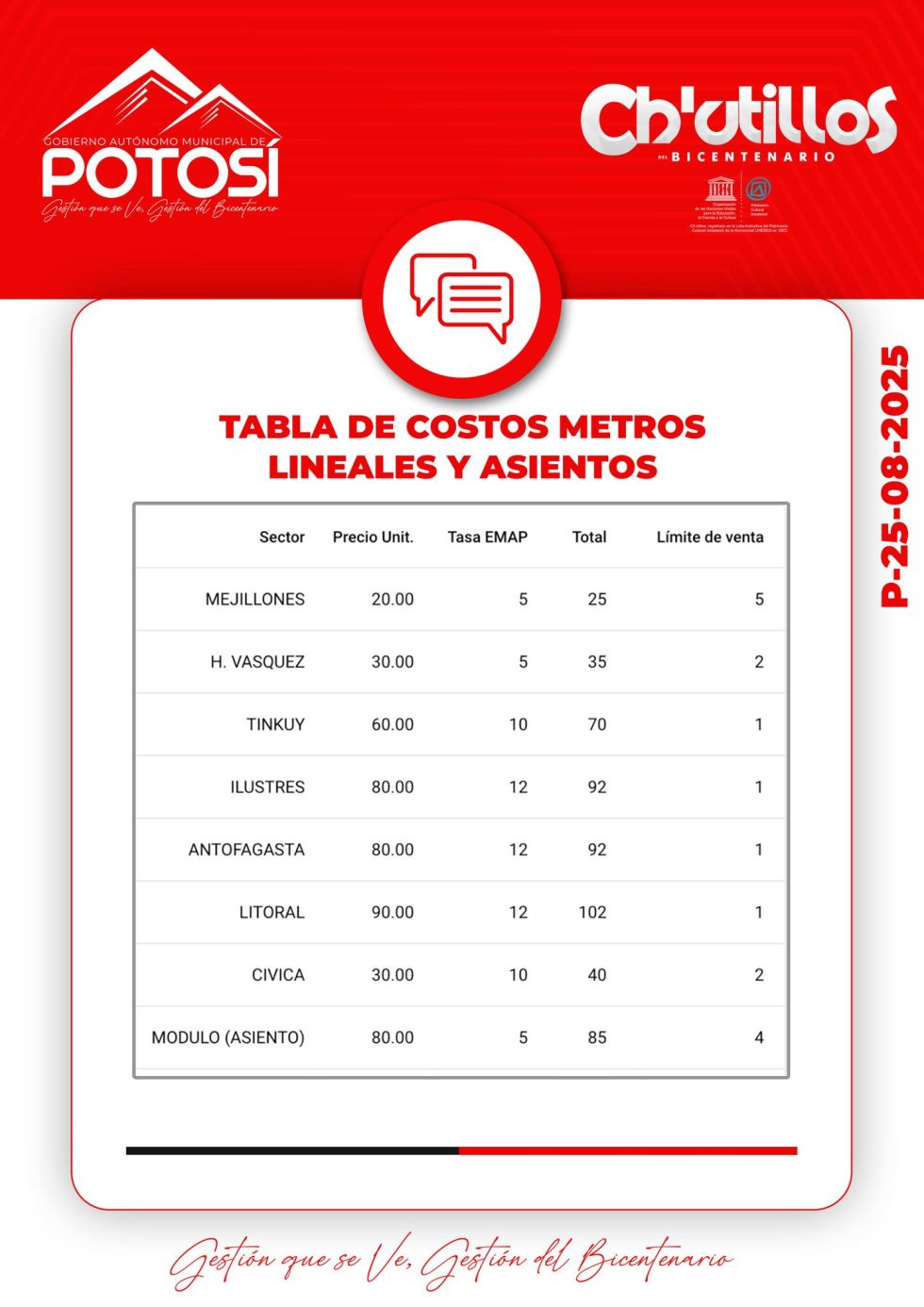 Comunicado de la Alcaldía.