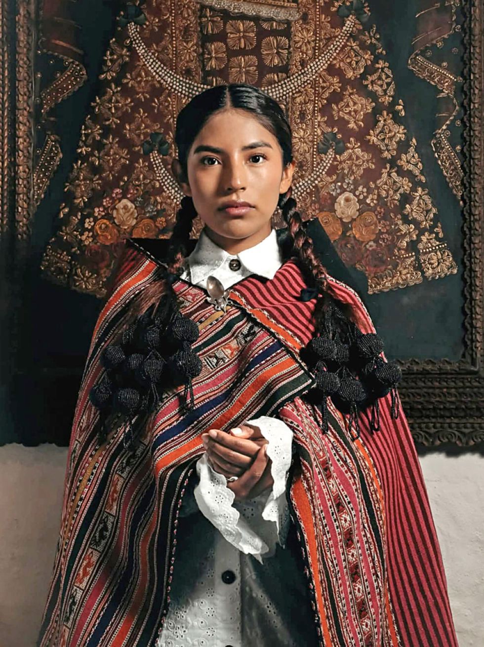 PRODUCCIÓN. Las imágenes oficiales de Vogue compartidas por Sacaca en sus redes. Foto: RRSS