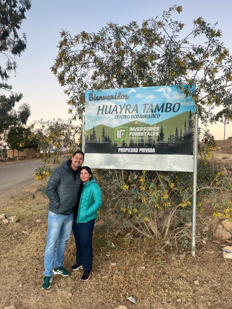TARABUCO. Así se ve el crecimiento de los arboles después de tres años de haber sido plantados. Foto: Gentileza