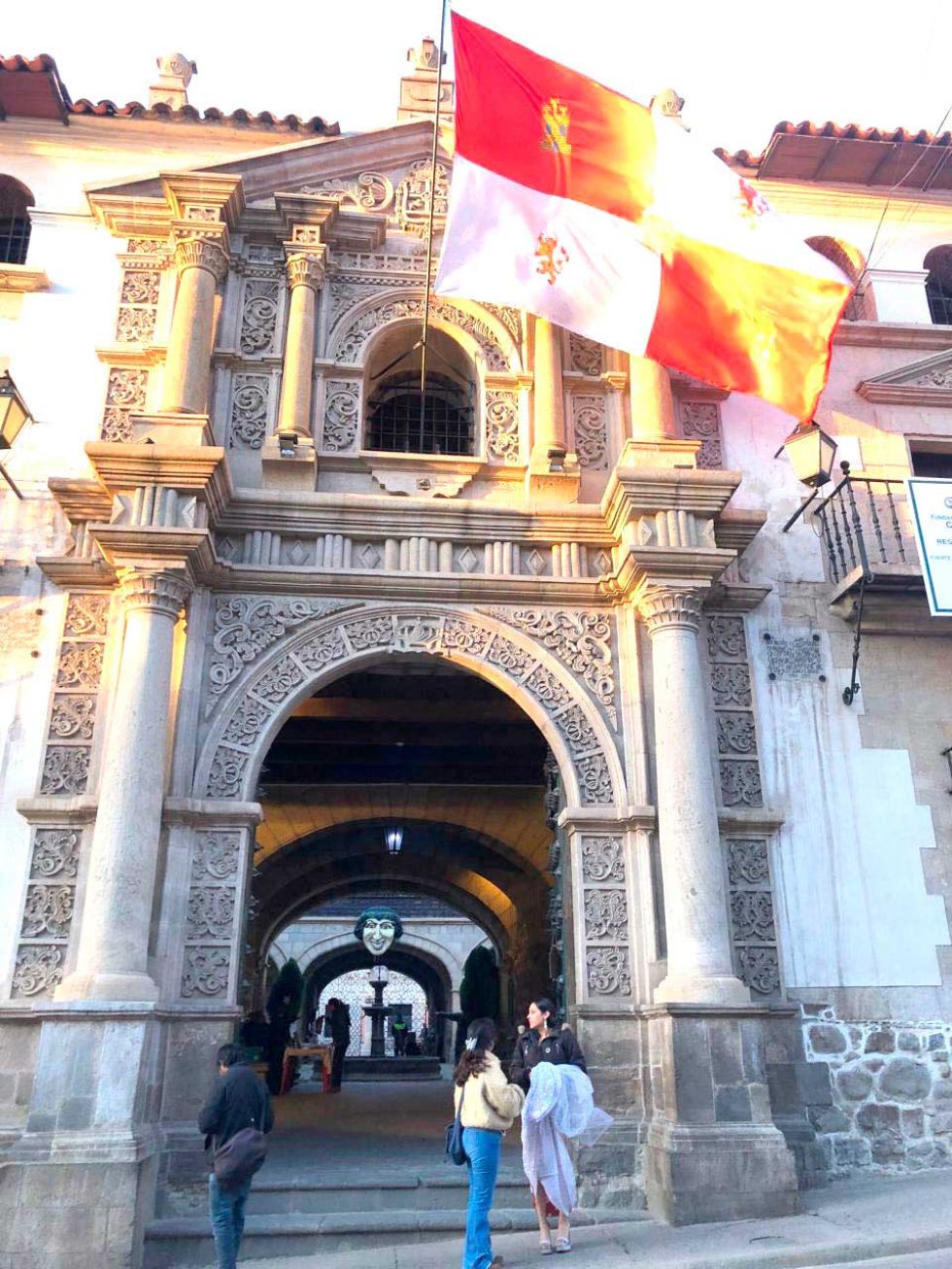 La portada de la Casa Nacional de Moneda.