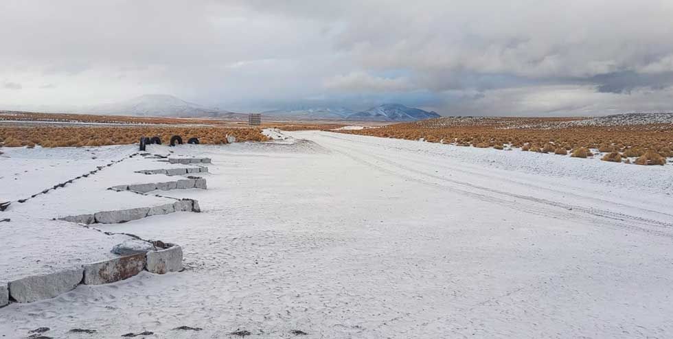 El Senamhi reporta nevada en el sudoeste de Potosí