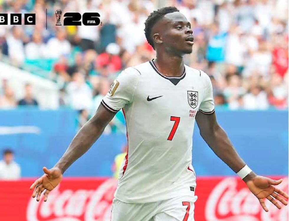 Saka anotó el gol 300 del Mundial 2026 