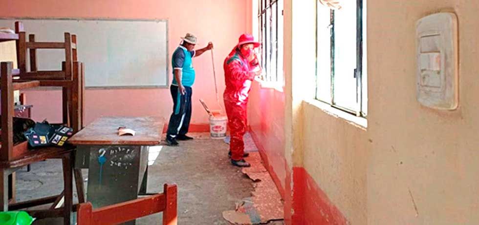 Trabajos de refacción de unidades educativas llegan al 90 por ciento
