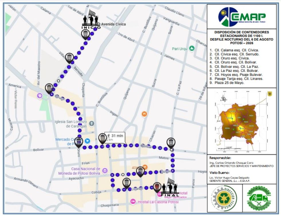 Llaman a desarrollar un desfile libre de basura en Potosí