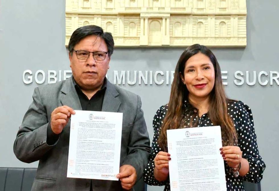 Alcaldes de Sucre y Potosí suscriben hermanamiento