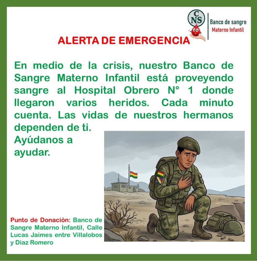 Convocan a donar sangre para atender a los heridos de la explosión en Viacha