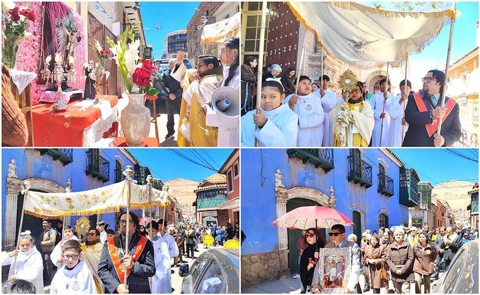 Potosí vivió procesión del Corpus Chico por el centro de la ciudad