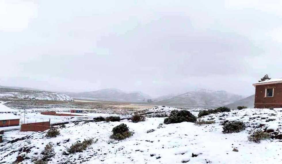 Las nevadas sorprenden a los municipios del sudoeste potosino